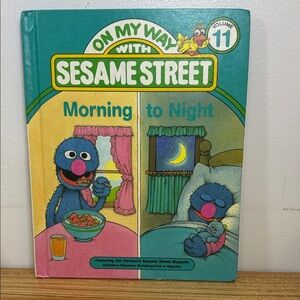Vintage 1989 On My Way with Sesame Street 'Morning to Night' Hardbound Book
